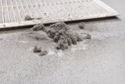 Lint buildup in vent